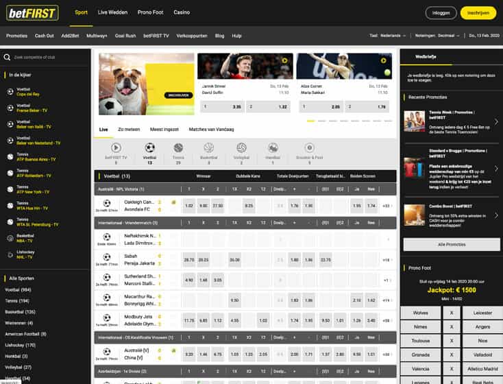 Betfirst sportwedden