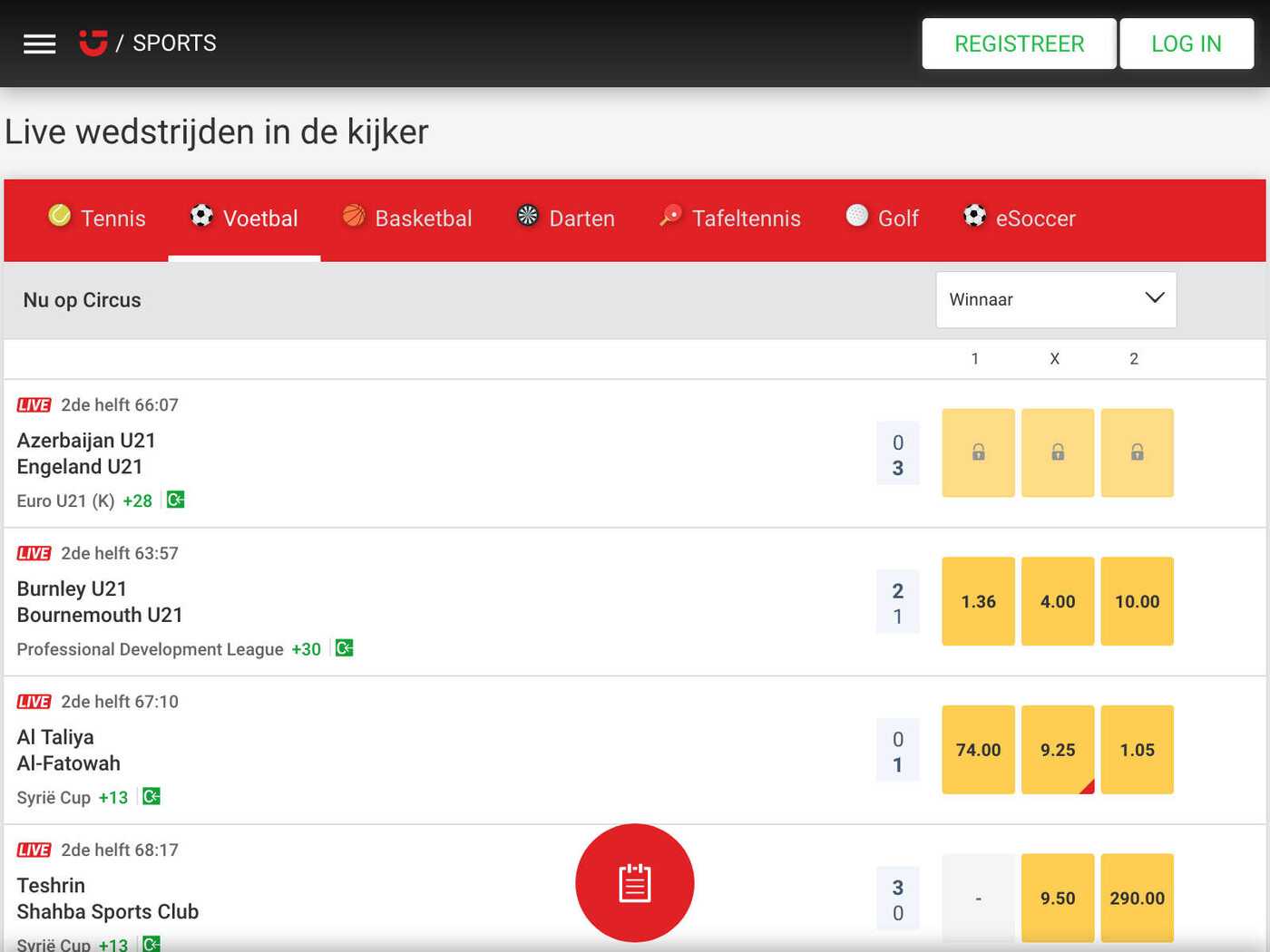 Circus sportwedden