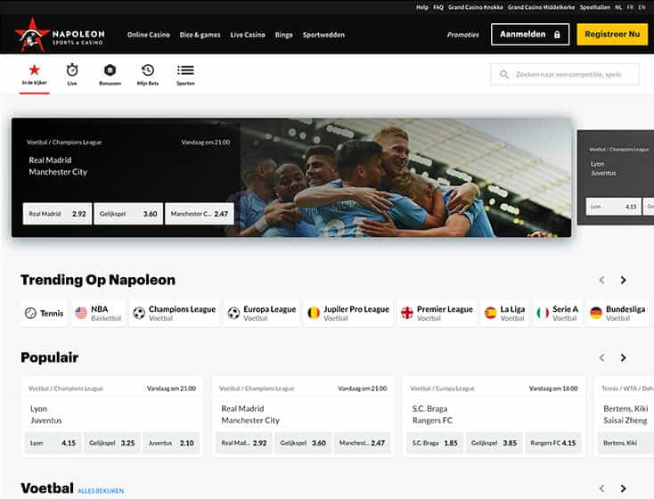 Napoleon Games sportwedden